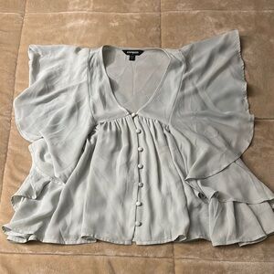 Express Women’s Light Blue Blouse - XS